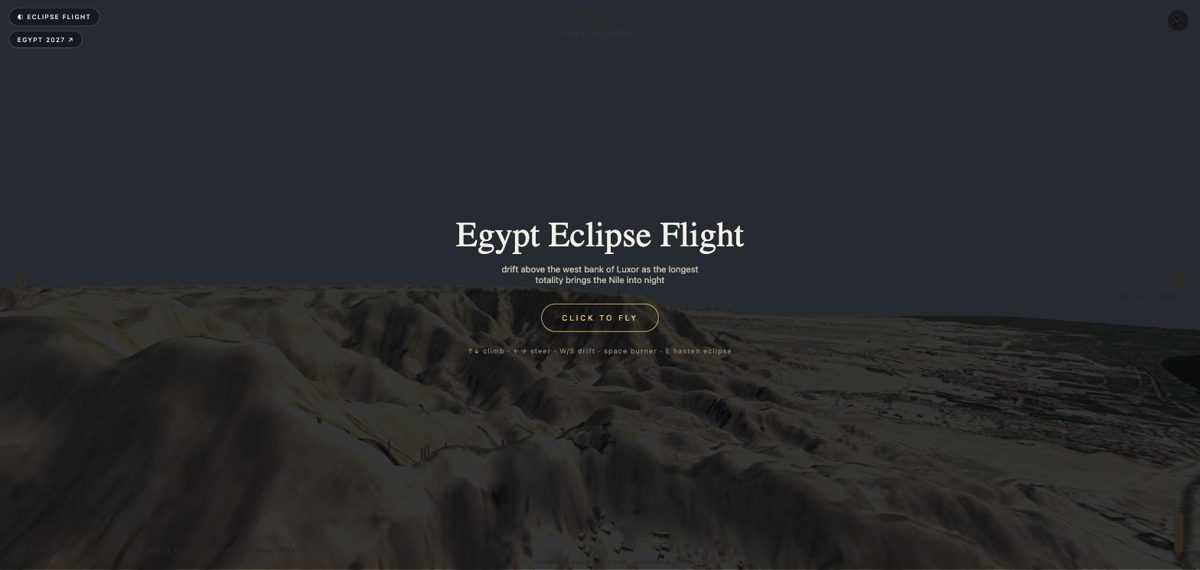 Preview of the Egypt Eclipse Flight site